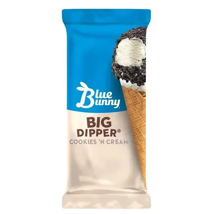 Blue Bunny Big Dipper Cookies ’N Cream — ice cream cone served from the Schaumburg Ice Cream Truck