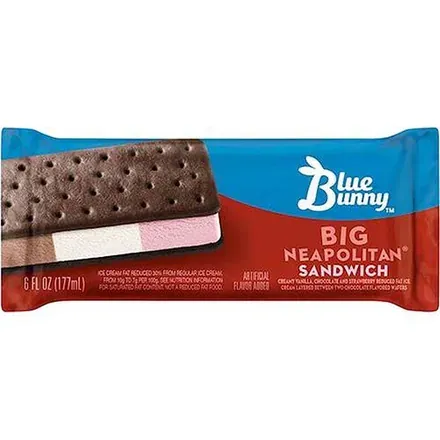 Blue Bunny Big Neapolitan Sandwich — ice cream sandwich served from the Schaumburg Ice Cream Truck