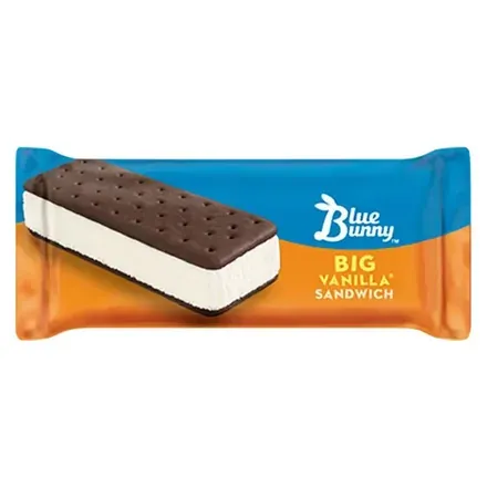 Blue Bunny Big Vanilla Sandwich — ice cream sandwich served from the Schaumburg Ice Cream Truck