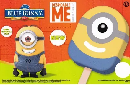 Blue Bunny Minions Bar — character ice cream bar served from the Schaumburg Ice Cream Truck