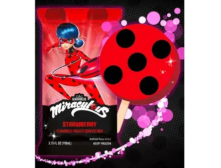 Blue Bunny Miraculous Ladybug Bar — character ice cream bar served from the Schaumburg Ice Cream Truck
