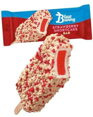 Blue Bunny Strawberry Shortcake Bar — ice cream bar served from the Schaumburg Ice Cream Truck