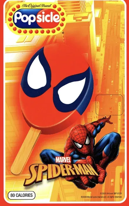 Popsicle Spider-Man Bar — character ice cream bar served from the Schaumburg Ice Cream Truck