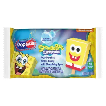 Popsicle SpongeBob SquarePants Bar — character ice cream bar served from the Schaumburg Ice Cream Truck