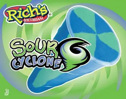 Rich’s Sour Cyclone — sour ice pop served from the Schaumburg Ice Cream Truck
