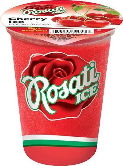 Rosati’s Cherry Italian Ice — fruit ice served from the Schaumburg Ice Cream Truck