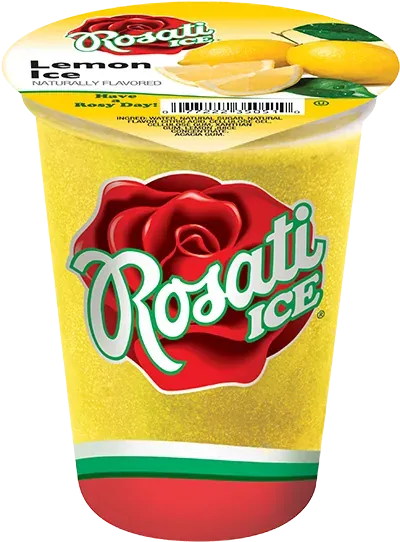 Rosati’s Lemon Italian Ice — fruit ice served from the Schaumburg Ice Cream Truck