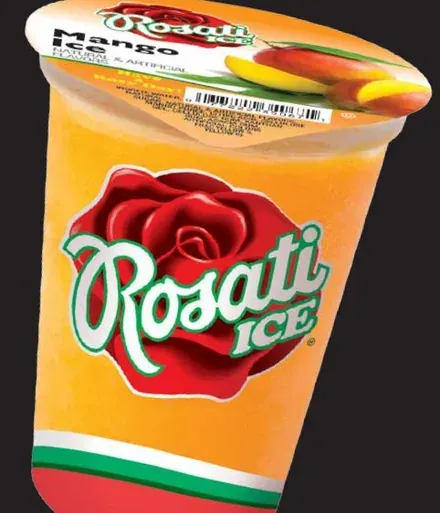 Rosati’s Mango Italian Ice — fruit ice served from the Schaumburg Ice Cream Truck
